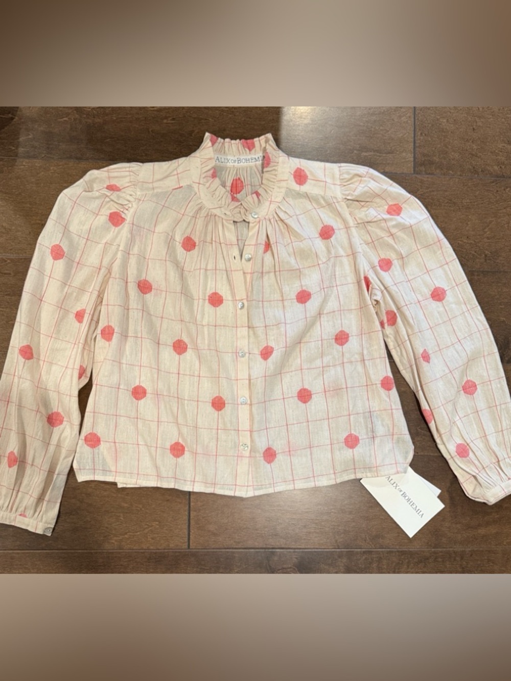 NWT Alix of Bohemia Ana Poppy Dot Blouse - Picture 3 of 7